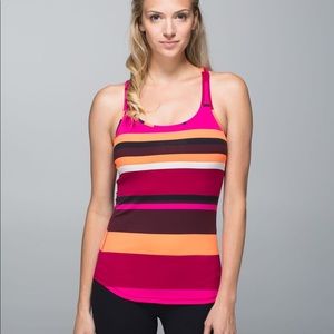 LULULEMON Refresh Racer Tank stripe size 4